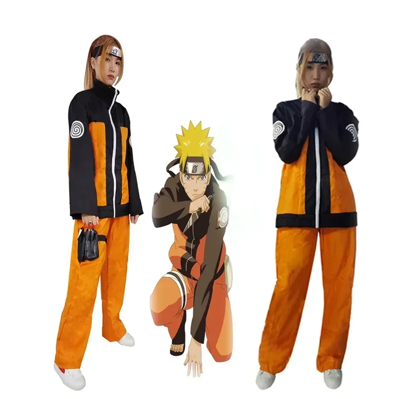 Anime Shippuuden Cosplay Uzumaki Kostuum Volwassen Kinderen Jas Broek Pruik Halloween Prestaties Kleding C47M80