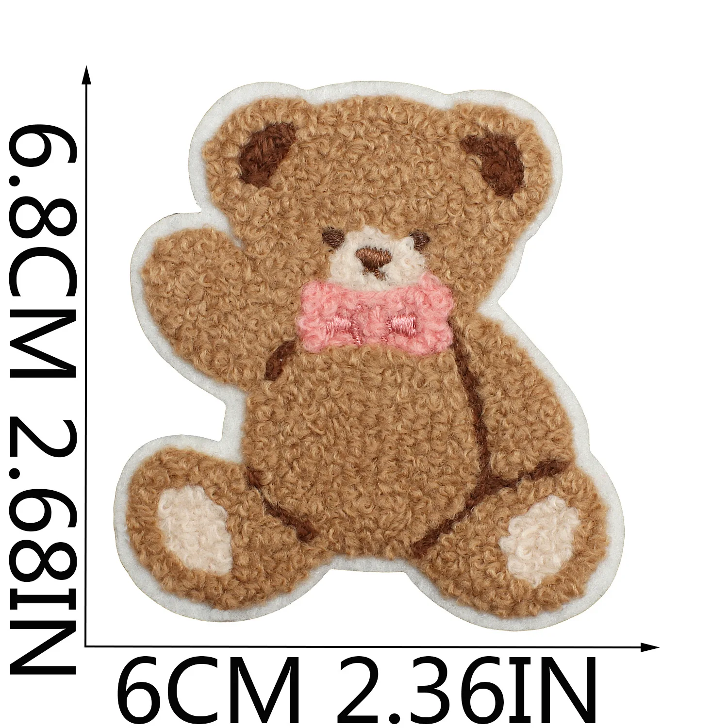 Cute Teddy Bear Embroidered Cloth Patch Multifunctional Towel, New Embroidered Panda Patch Package, Embroidered Label Ironing