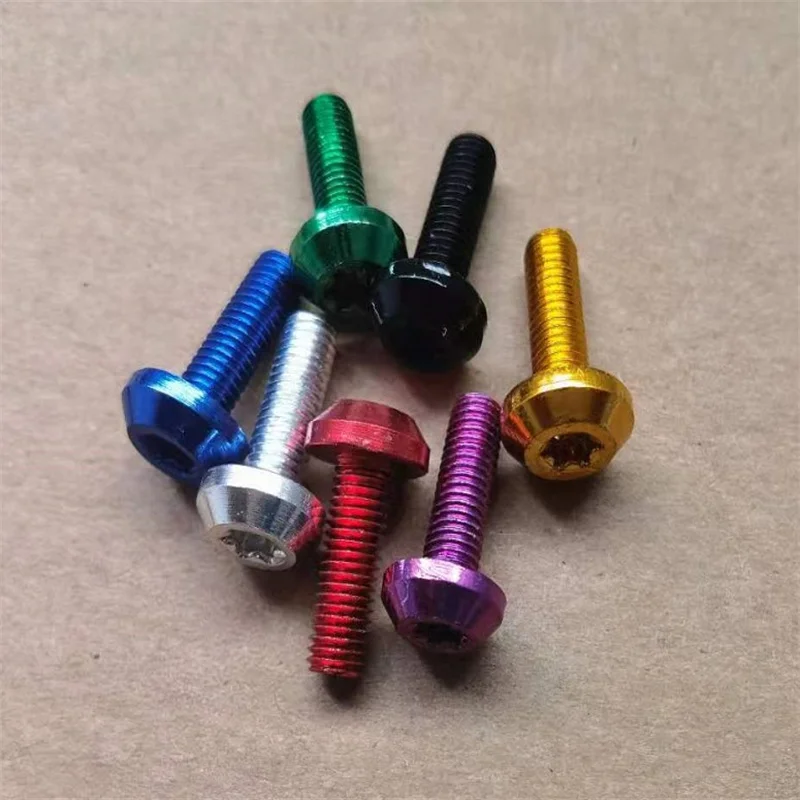 10pcs m5 m6*16/20/25 aluminum colourful torx Round head Hex Socket Allen Screws Bolt