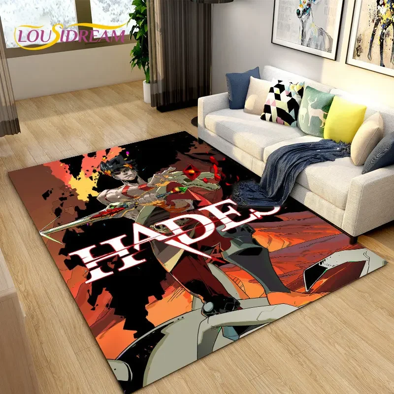 Hades Zagreus Game Gamer RPG Area Rug,Carpet Rug for Living Room Bedroom Sofa Doormat Decoration, Kids Play Non-slip Floor Mat