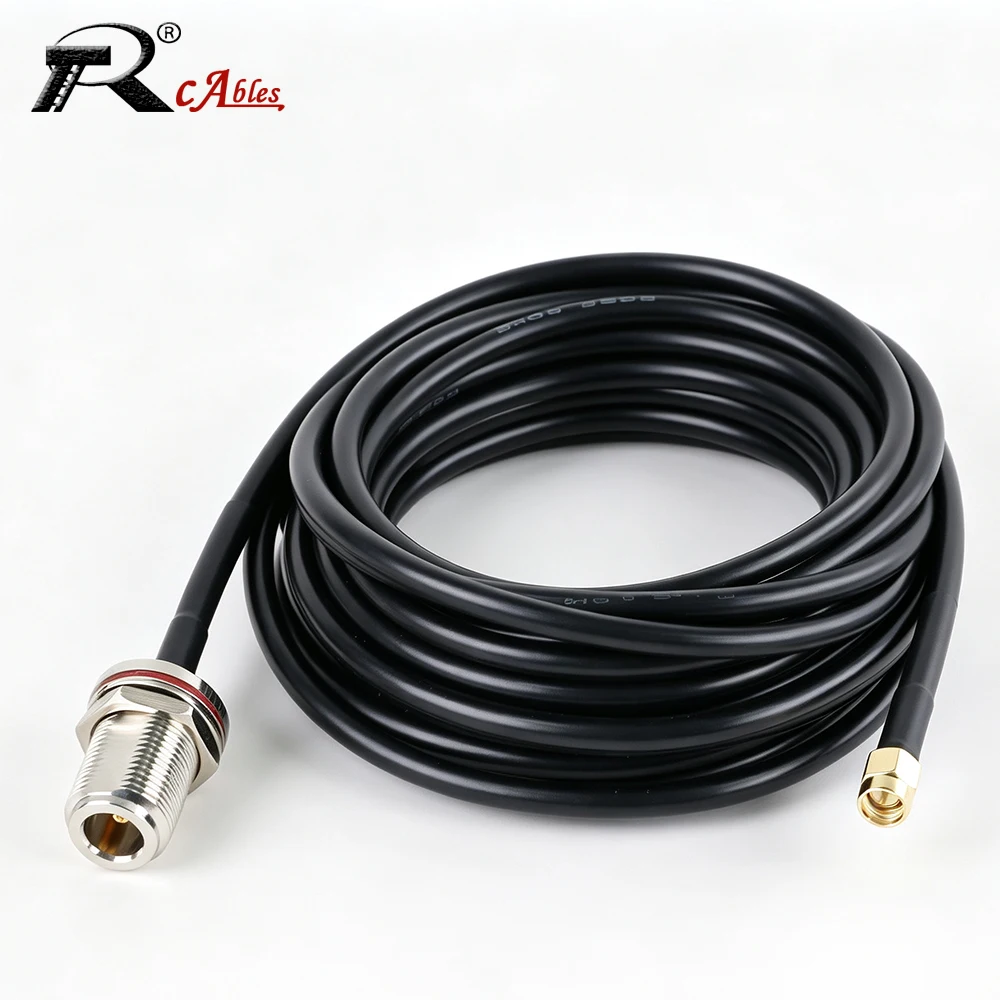 SMA Male to Waterproof N  Female LMR200 Low Loss RF Coaxial Cable Adapter WIFI Antenna Extension Cord Pigtail  Professional Use