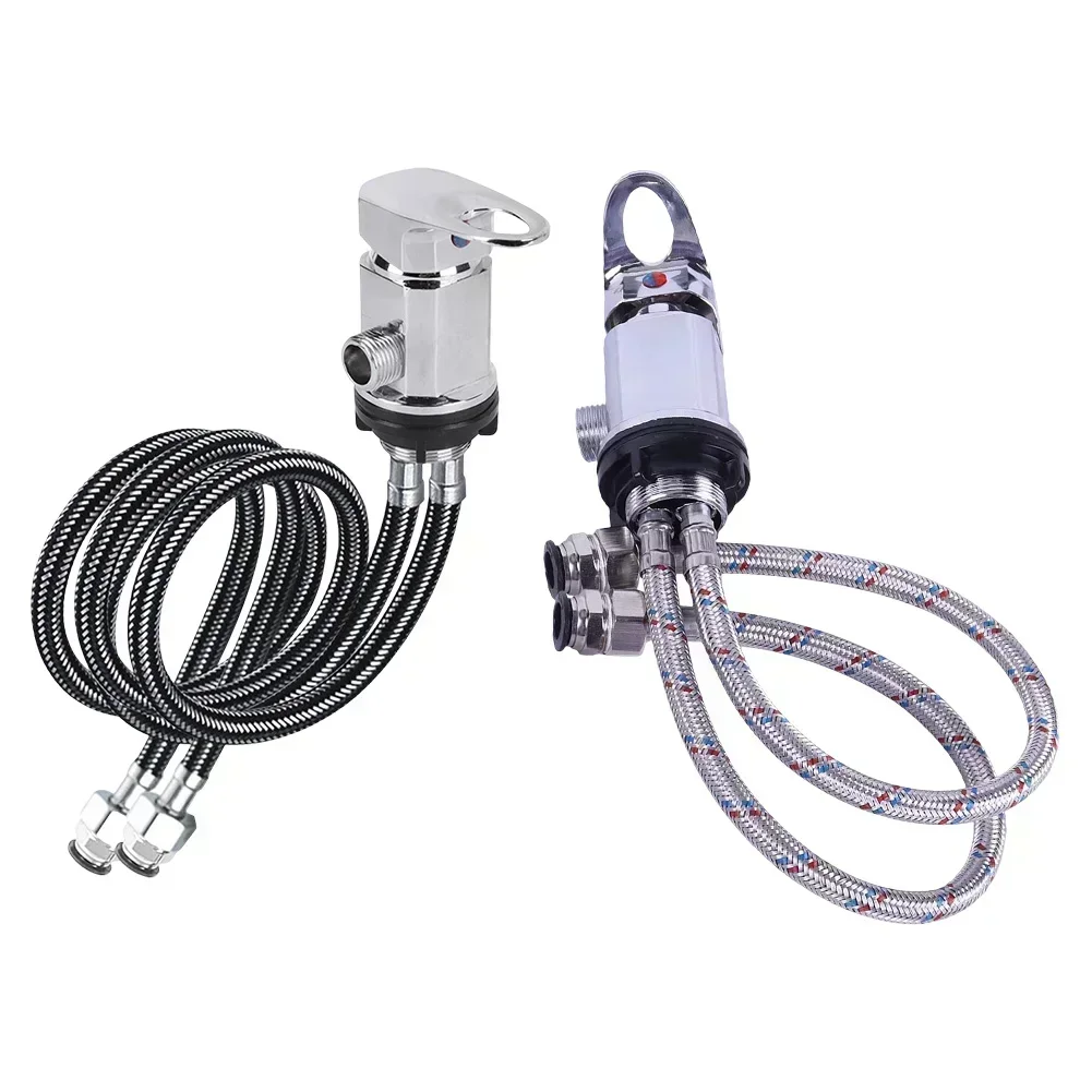 Camper Accessories Mixing Valve Camping Showers Easy Installation On-Demand Functionality Stainless Steel Parts For RVs
