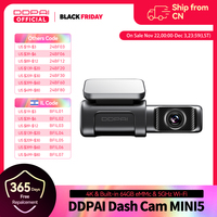 DDPAI Dash Cam Mini5 4K UHD DVR Car Camera Recorder Car Dash Camera Recorder GPS ADAS  eMMC built-in Storage 5GHz Wi-Fi SR2.0