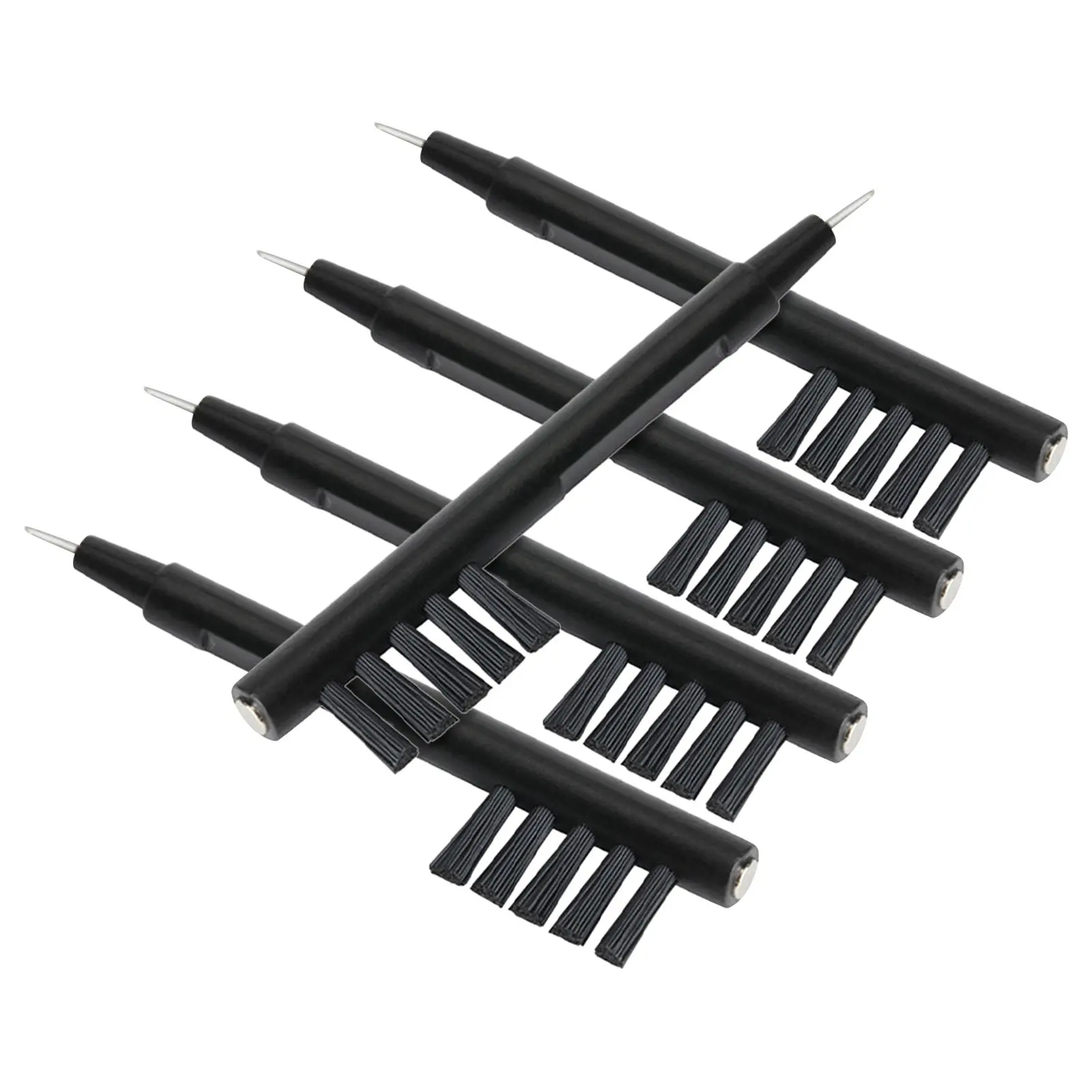 5Pcs Hearing Aid Cleaning Brush Set High Performance Multi-Use Ear Wax Removal Brush with Magnet End for in-The-Ear Hearing