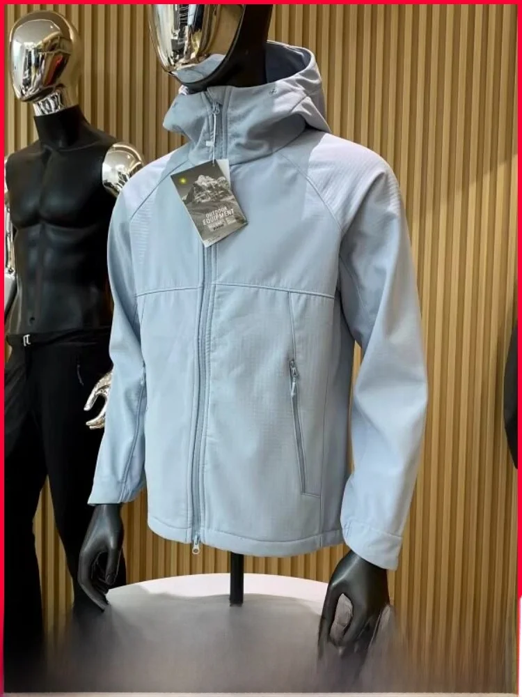 

Мужская демисезонная куртка Ci Wild Outdoor Commuting с капюшоном, из софтшелла, в клетку, с лазерной перфорацией