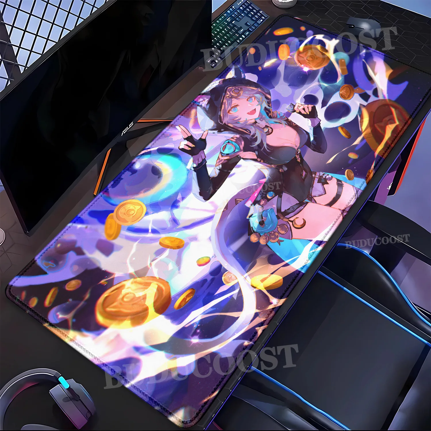 

Honkai Star Rail Cipher Mouse Pad Laptop Gaming offices Accessorie Keyboard Kawaii Desk Mat Sexy Anime Cat Girl teclado Mousepad