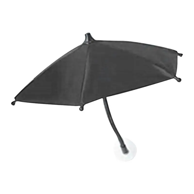 Cell Phone Sun Shade 6-Rib Nylon Frame Umbrella Phone Holder Phone Umbrella For Sun Cell Phone Mini Umbrella Mobile Phone