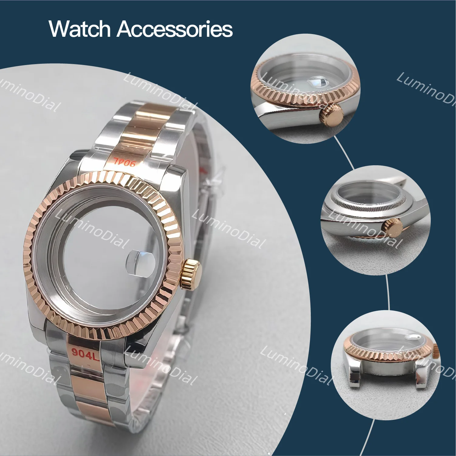 

Watches for man Accessories 36mm/39mm Fluted Bezel nh35 Case Fit nh35 movement SK DJ Replacemet Part Sapphire Glass Stainless