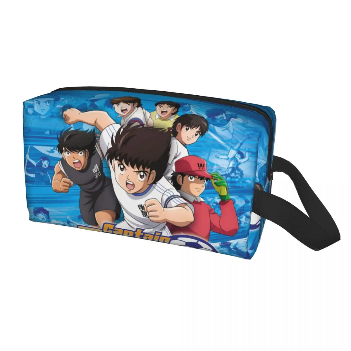 Sword Art Online Football Captain Tsubasa Toiletry Bag Portable Makeup Cosmetic Organizer for Women Beauty Storage Dopp Kit Box