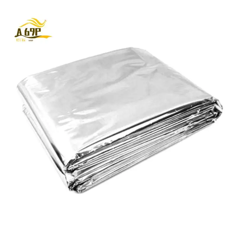 A69P-Emergency Blanket Outdoor Survival Rescue Thermal Blanket Hypothermia Windproof Multi-Use Explore Camping