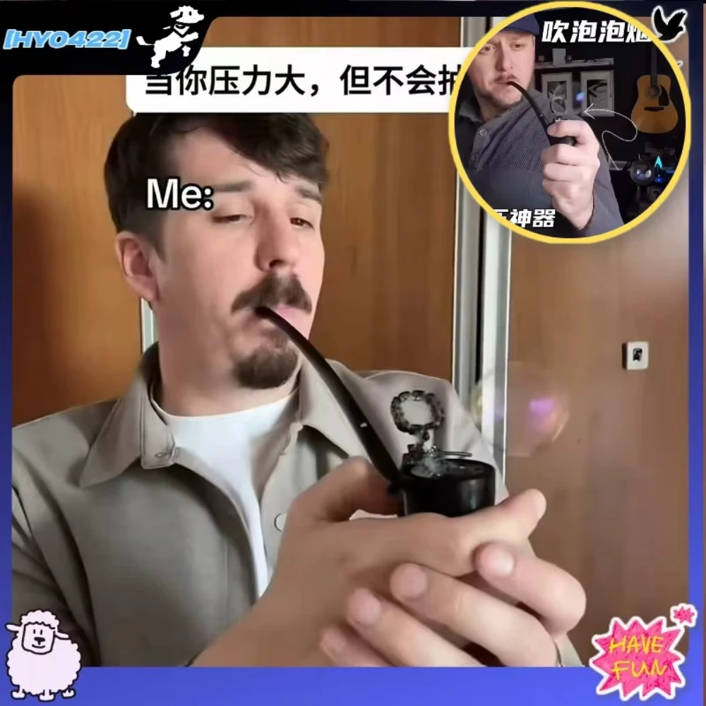 

Vintage Simulation Wizard Pipe Bubble Maker Stress Relief Funny Novelty Creative Gift Decompression Toy For Adult Relaxation