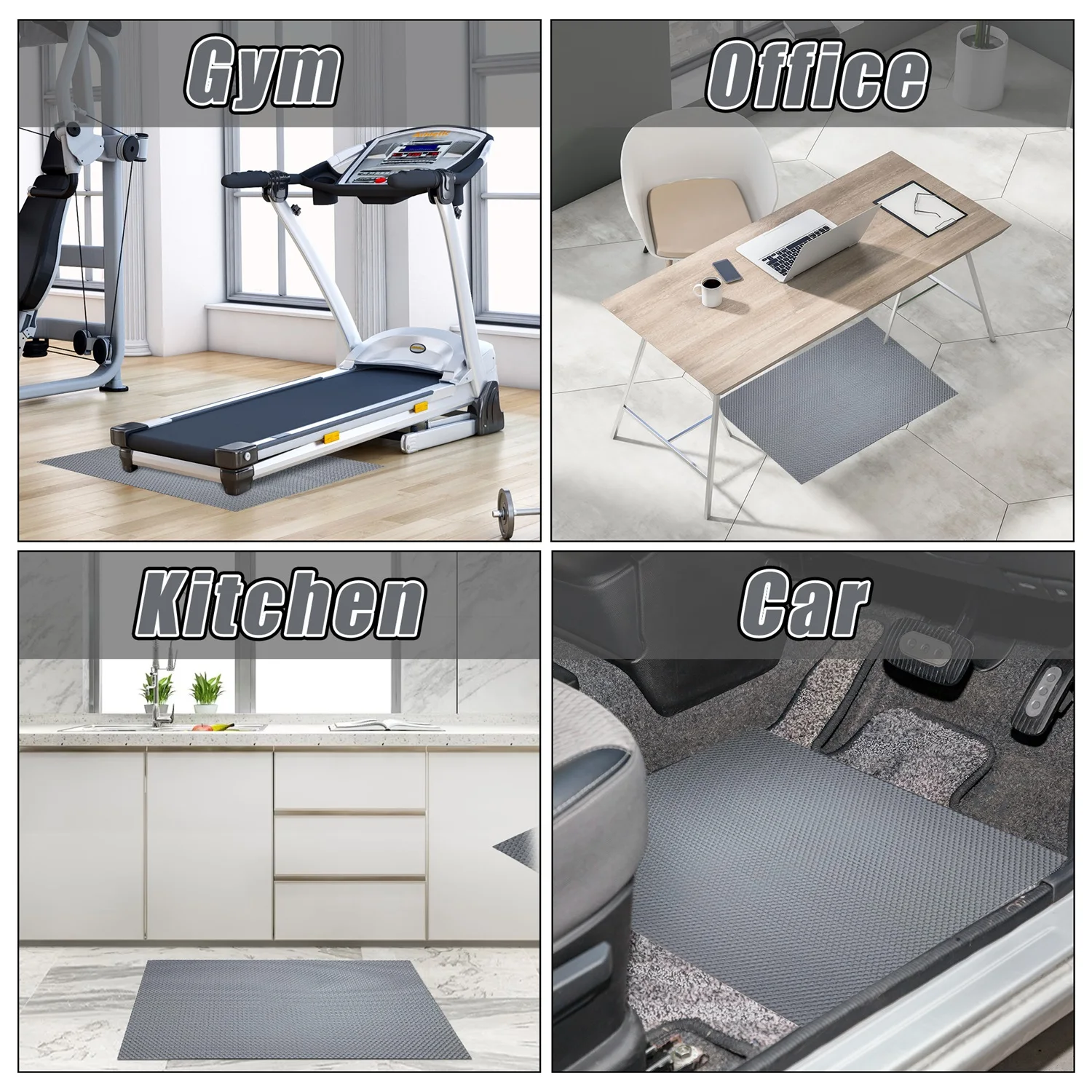 5 قطعة حصيرة تمرين الساق القطع الناقص غير القابلة للانزلاق تنطبق على أداة التجديف البيضاوية تحت المكتب أثناء الجلوس بشكل مثالي للقدم الكهربائية