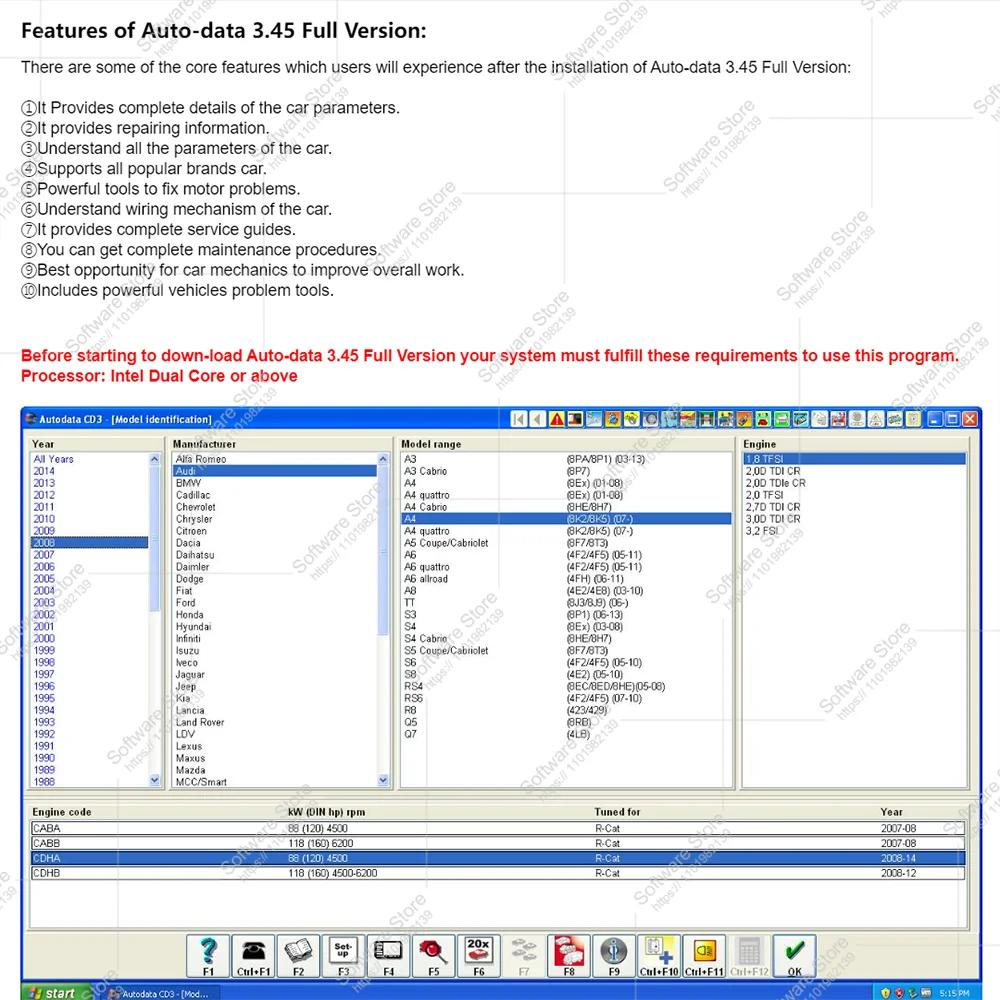 2024 Auto-Data 3.45 Car repair diagnosis Software Auto Data 3.45 2014 year Latest Version with Install Video Free Installation