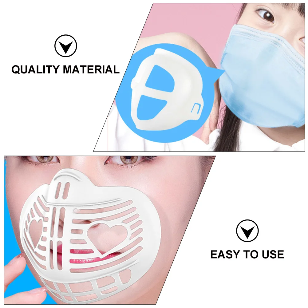 

10 pcs Mask Holder Bracket Reusable Pe Lipstick Proof Summer Breathable Support Stand Waterproof Micro Mask Accessory