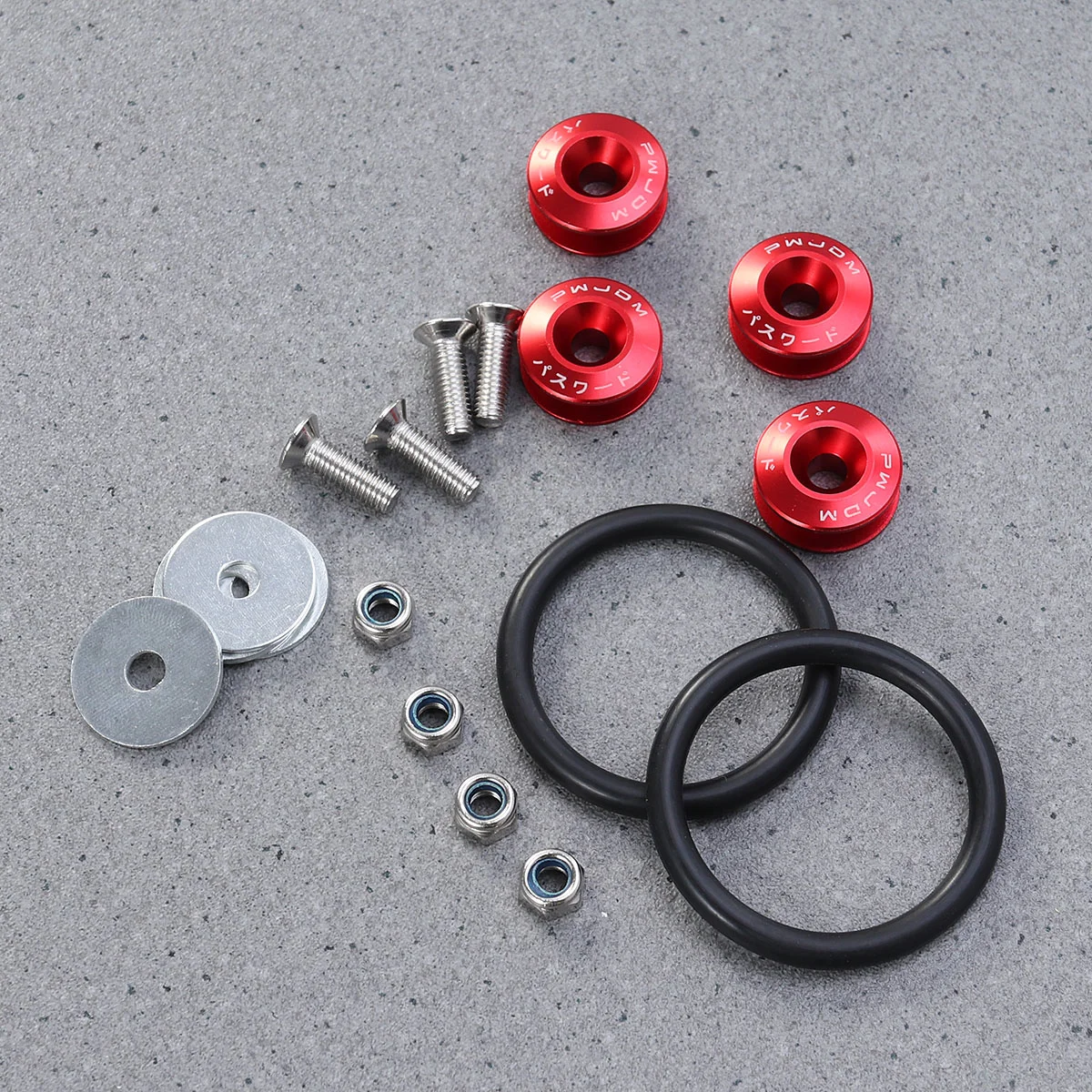 

1 Set Fastener Fixed Button Kit for Car Vehicles Front Rear Bumper Trunk (Red) fastener for car fastener for vehicle