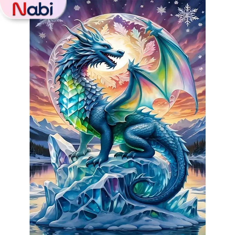 

Новое поступление Nabi, Алмазная вышивка, картина динозавра, акриловая живопись, дракон, животное, 5D, сделай сам, мозаика, детское хобби