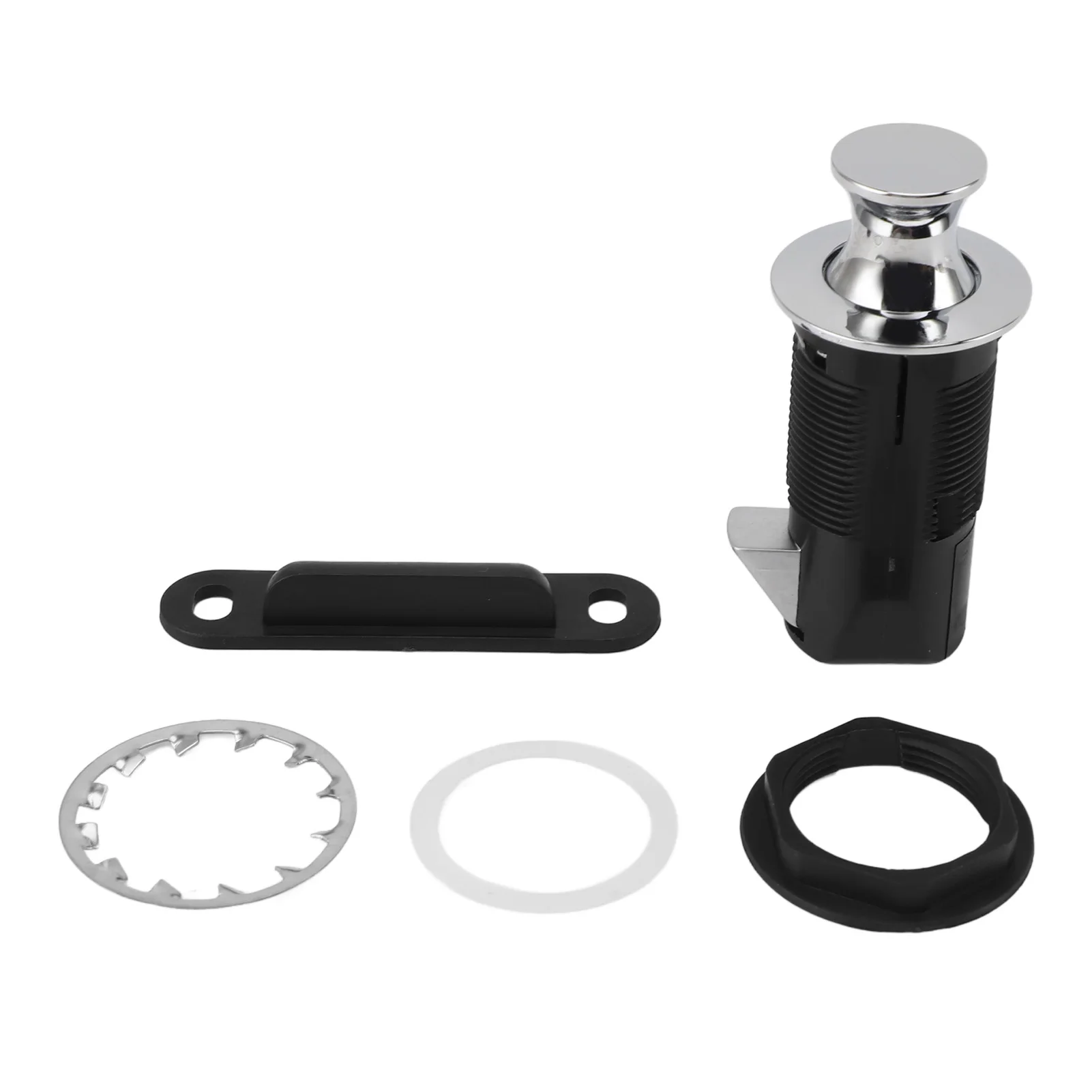 1PC Zinklegering ABS Kast Slot Veilig Rond Ingebed Push to Open Slot voor Bestand Lade Kast Mailbox RV meubels