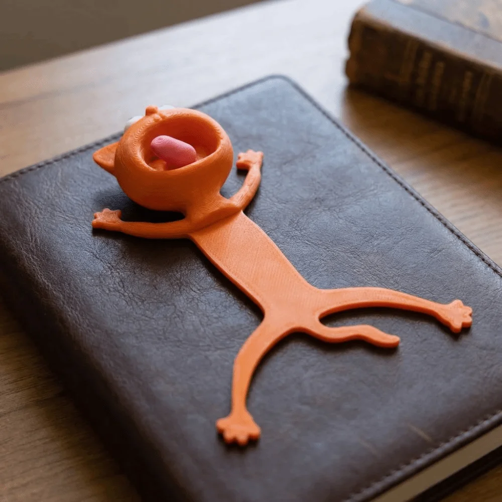 Simple 3D Lazy Cat Bookmark Cute Funny Reading Book Clip Reading Tool Multi-functional Cat Reading Bookmark School