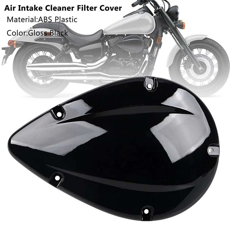 Black Right Air Intake Cleaner Filter Cover Replacement Parts ABS For Honda Shadow Aero 750 VT750C Spirit VT750C2