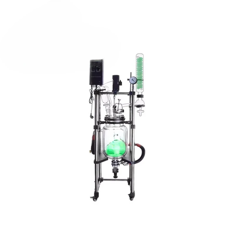 

Haocheng Laboratory 20L Vacuum Jacketed Glass Reactor Chemical Stirring Mixed Bioreactor