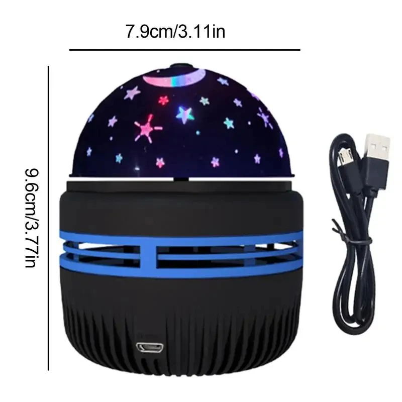 LED Starry Sky Night Lights USB Rechargeable Rotating Projector Lamp Magic Ball Moon Star Light For Home Room Atmosphere Decor