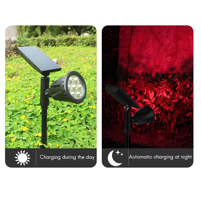 LDHL 4 Pack Solar Lights,Outdoor Spotlight Powered Landscape Lighting For Pathway Garden Patio Yard Driveway Pool Auto On/Of