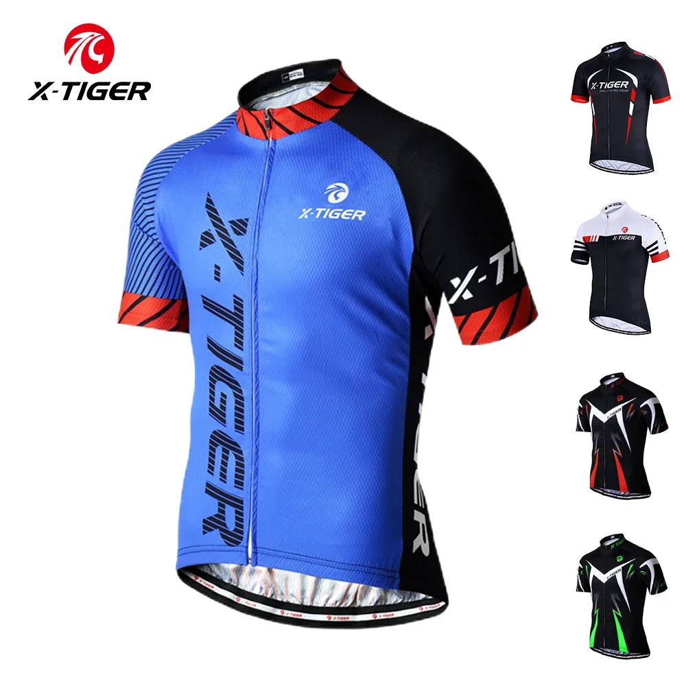 X-TIGER Cycling Jersey Men Mountain Bike Clothing Quick-Dry Racing MTB Bicycle Clothes Uniform Breathale Cycling Clothing Wear