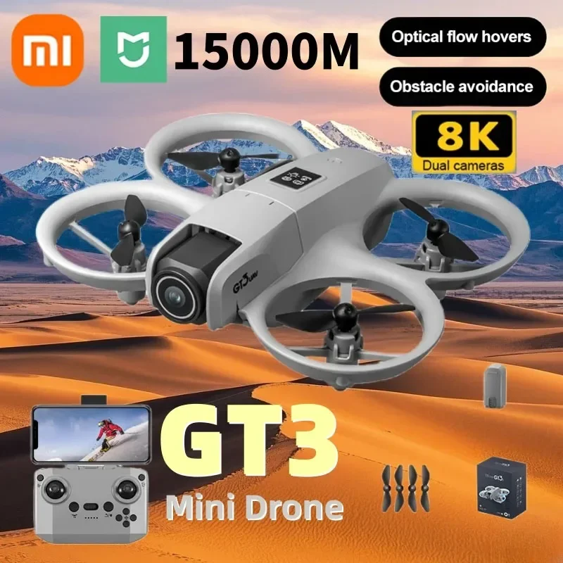 Xiaomi GT3 Drone 8K 5G GPS Professional HD Aerial Photography Remote Control Aircraft HD Dual Camera Quadcopter Toy UAV 15000m