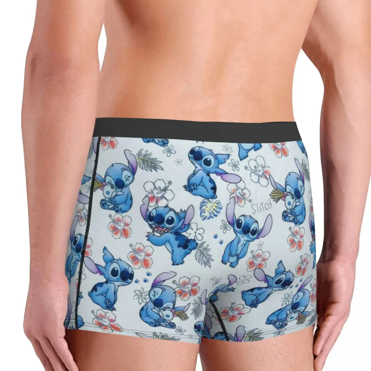 Custom Stitch Pattern Underwear Men Stretch Cute Kawaii Boxer Briefs Shorts Panties Soft Underpants For Male