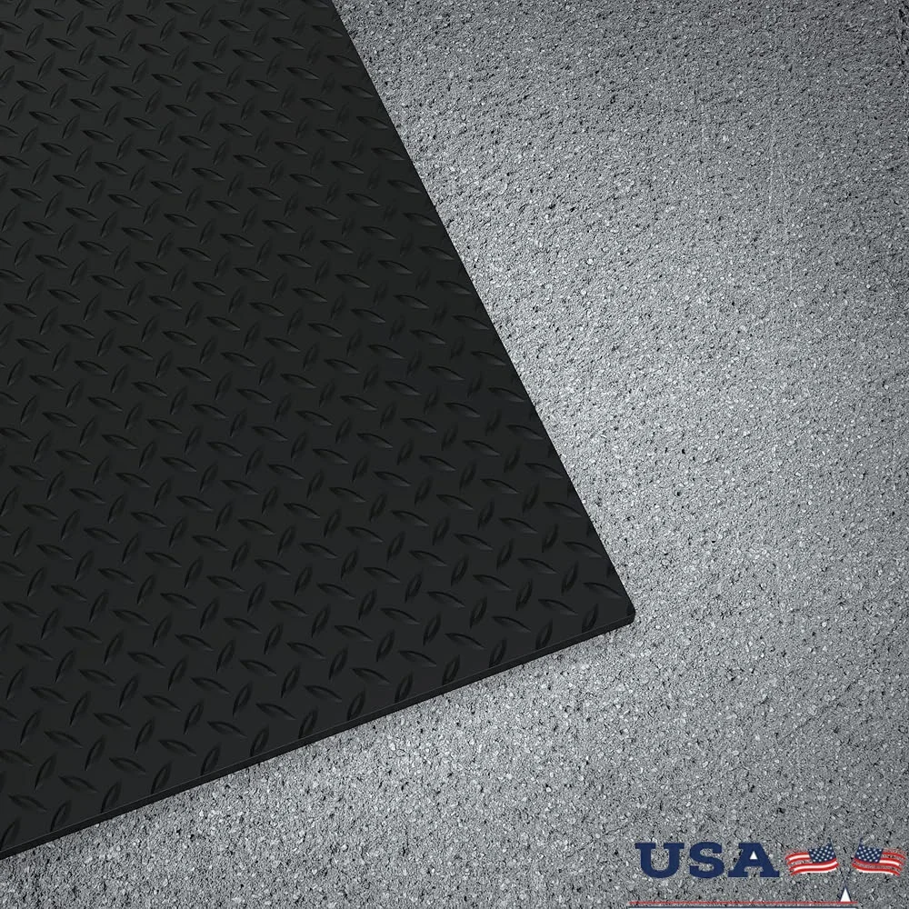 

Heavy Duty Vinyl Diamond Plate Mat Non Slip Flooring Garages Industrial Areas Traction Oil Resistant Durable Heavy Traffic