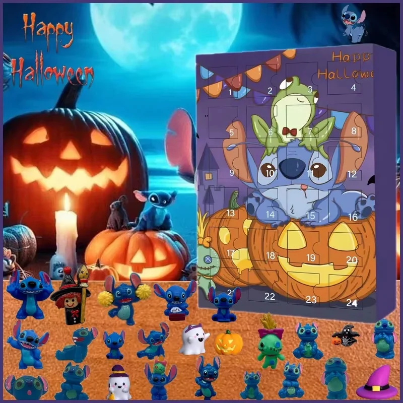 New Christmas Halloween Stitch Doll Advent Calendar Gift 24 Day Countdown Comes Gifts Pleasantly Surprised Blind Box Toys