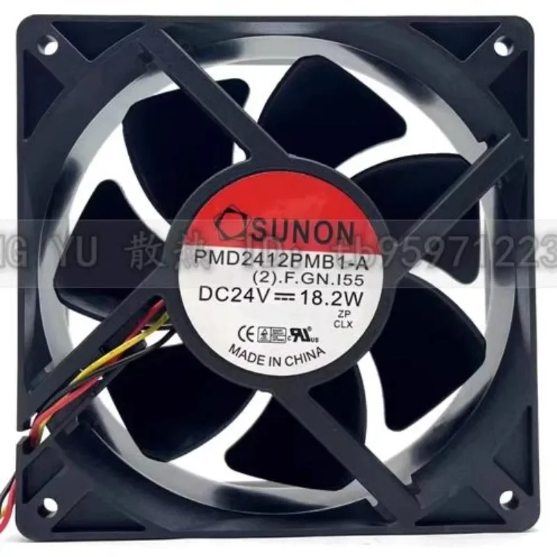 جديد وحدة المعالجة المركزية مروحة التبريد ل SUNON PMD2412PMB1-A 24 فولت 18.2 واط 12038 عالية الرياح المزدوج الكرة محول التردد مروحة 120x120x38 مللي متر