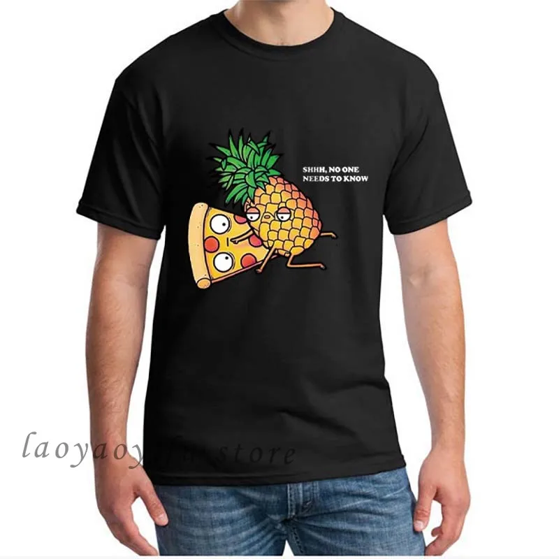 Männer Kleidung Kawaii Ananas Pizza Obst Druck T Shirt Harajuku Ästhetischen Tops Casual Mode Streetwear Camiseta Hombre