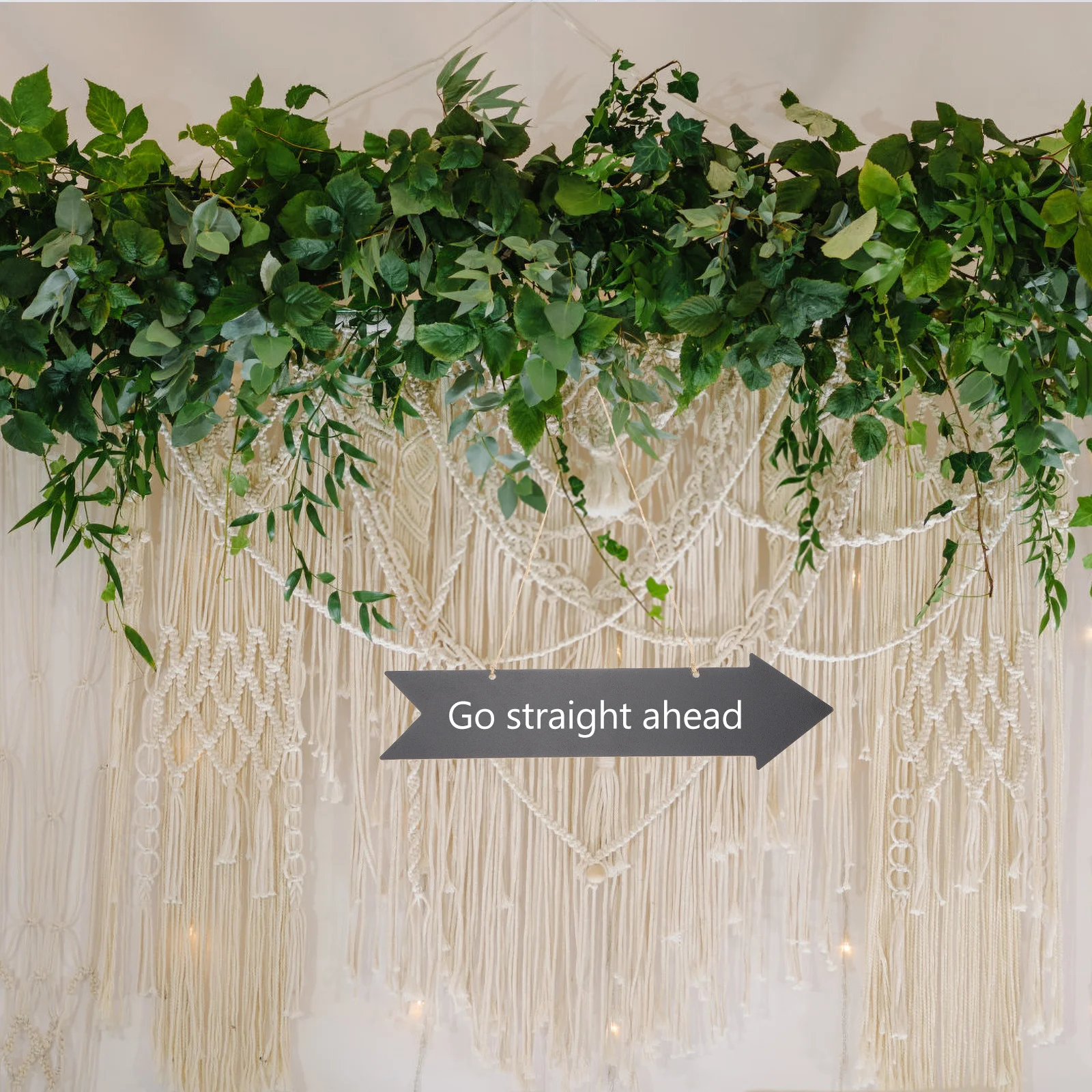 

6Pcs Hanging Arrow Direction Signs Blank Writable Double Side Wooden Door Signs for Home Office Restaurant Wall Decoration