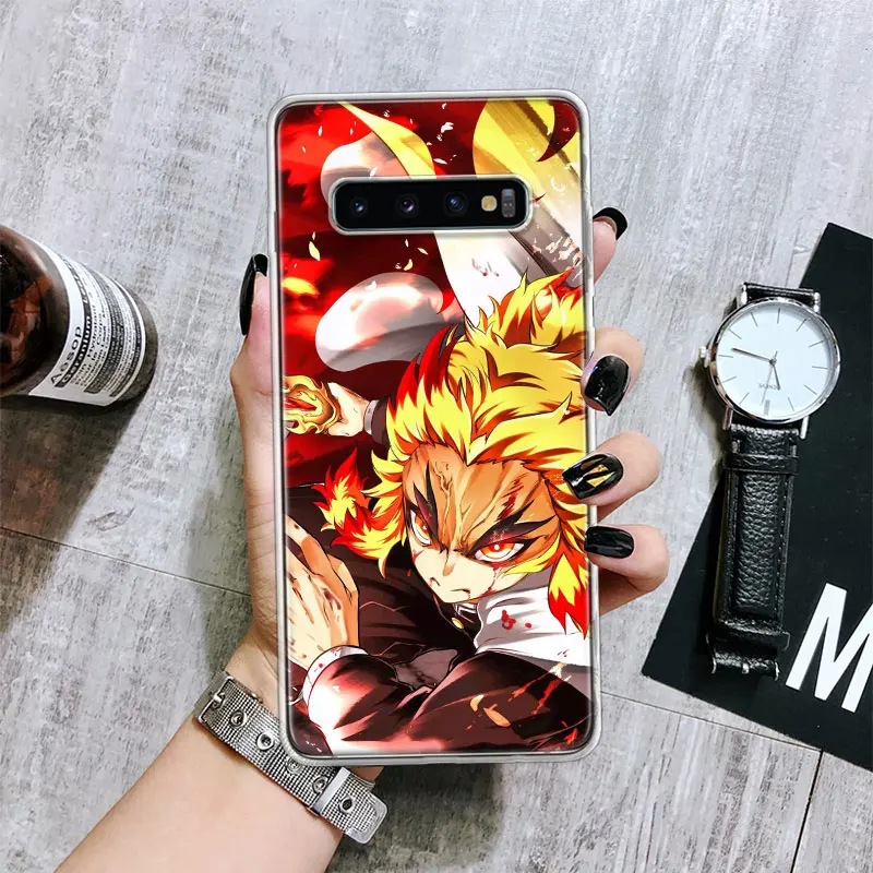 Demon Slayer Rengoku Kyoujurou Transparent Soft Phone Case for Samsung Galaxy M21 M30S M31 M32 M52 Note 20 Ultra 10 Lite 9 8 J4