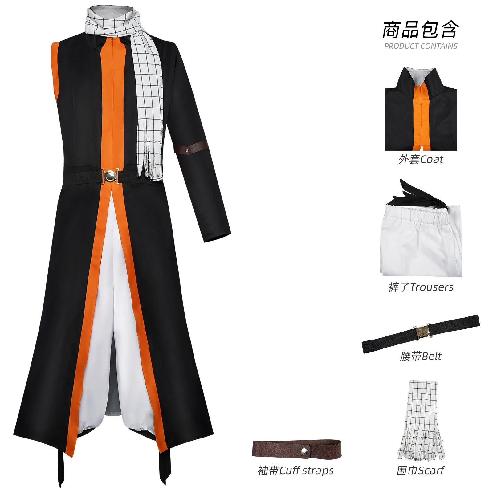 

Anime Fairy Tail Natsu Cosplay Costume Etherious Natsu Dragneel Outfit Halloween Carnival Suit Custom Made