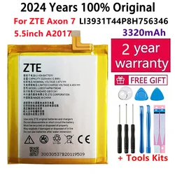 2024 Years 100% Original New LI3931T44P8H756346 Battery For ZTE Axon 7 5.5inch A2017 Battery 3320mAh With Tracking Number