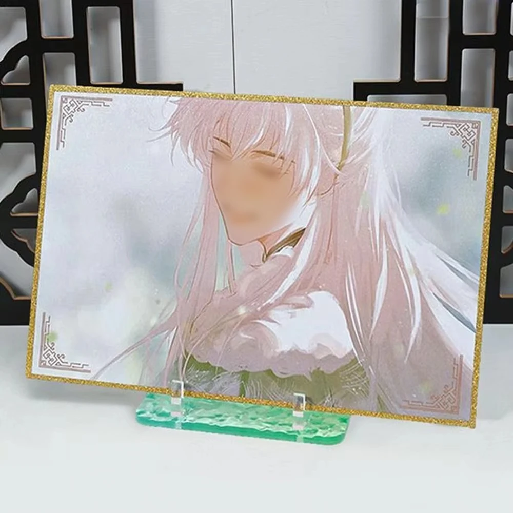 New Clear Acrylic Display Easels Rack Beautiful Fashion Water Ripple Picture Frames Holder Plate Holder Stand Bracket Home Decor