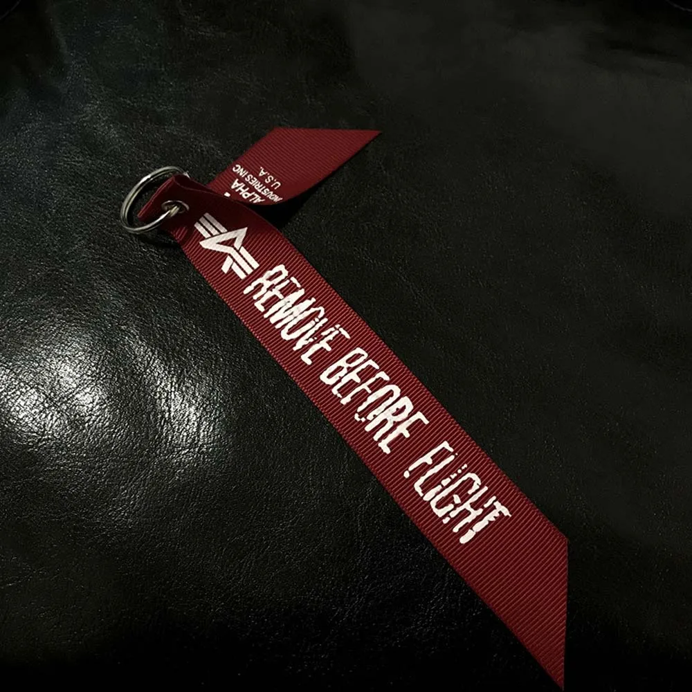 Red Ribbon Remove Before Flight Sleeve Decor For Alpha MA1 MA-1 Jacket