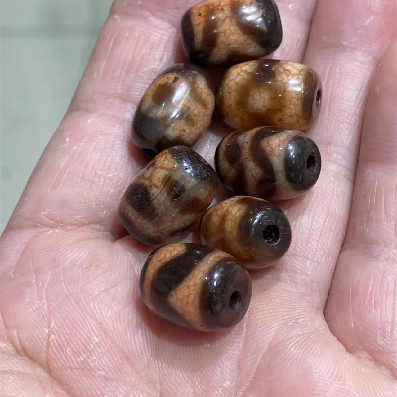 Ágata tibetana Dzi grânulos, variedade Premium estilo étnico, resistência de material antigo, desconto por tempo limitado, atacado, 10 pçs/lote