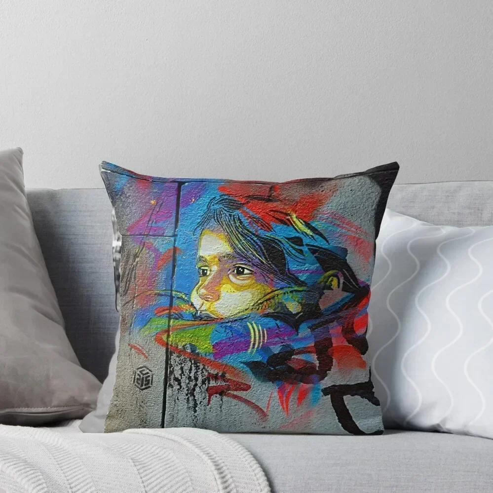 

Street art by C215 Throw Pillow Luxury Room Decorative Cushions luxury covers Custom Cushion pillow