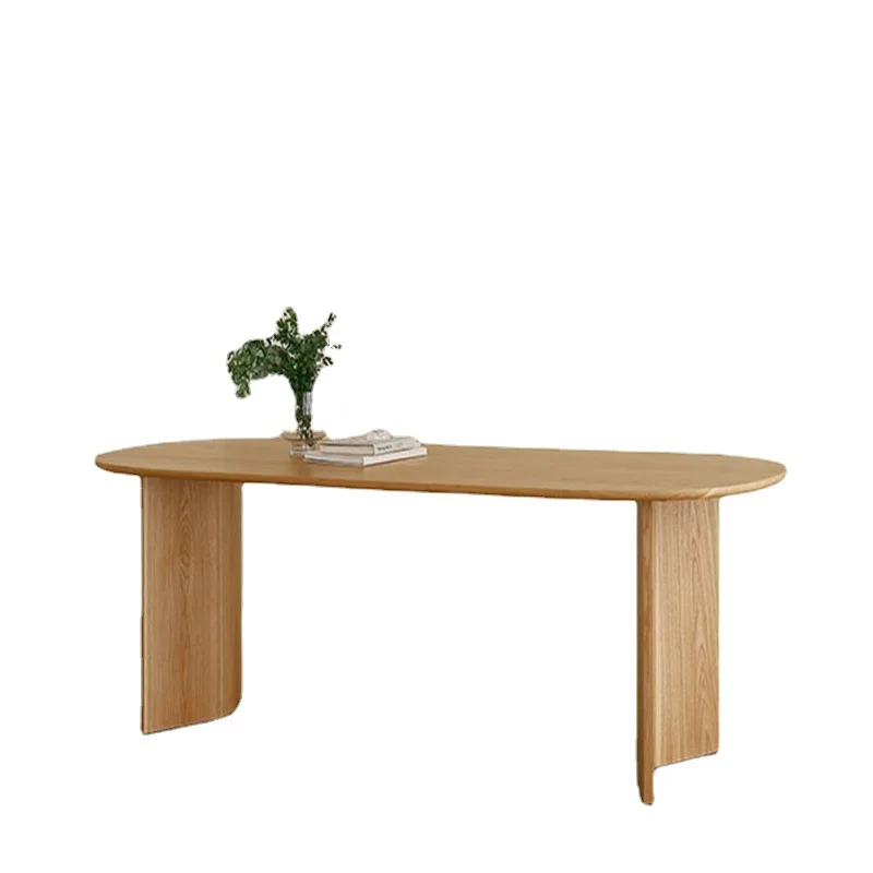 

Nordic, ash, solid wood, dining table, simple, modern, oval, household, multi-person, negotiation
