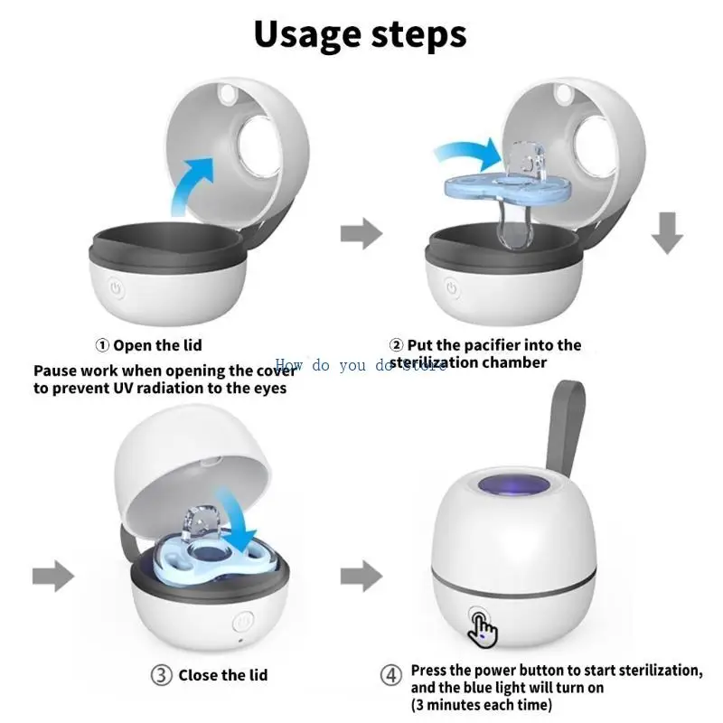 19QF Baby Pacifier Storage Box เทคโนโลยีขั้นสูงการทำความสะอาดอย่างมีประสิทธิภาพ