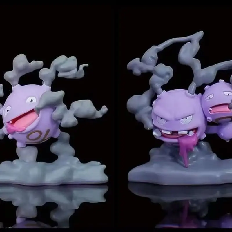 Покемон Kawaii фигурка модель Weezing аниме девушка Koffing украшает ПВХ настольные украшения окружающая игрушка рождественские подарки