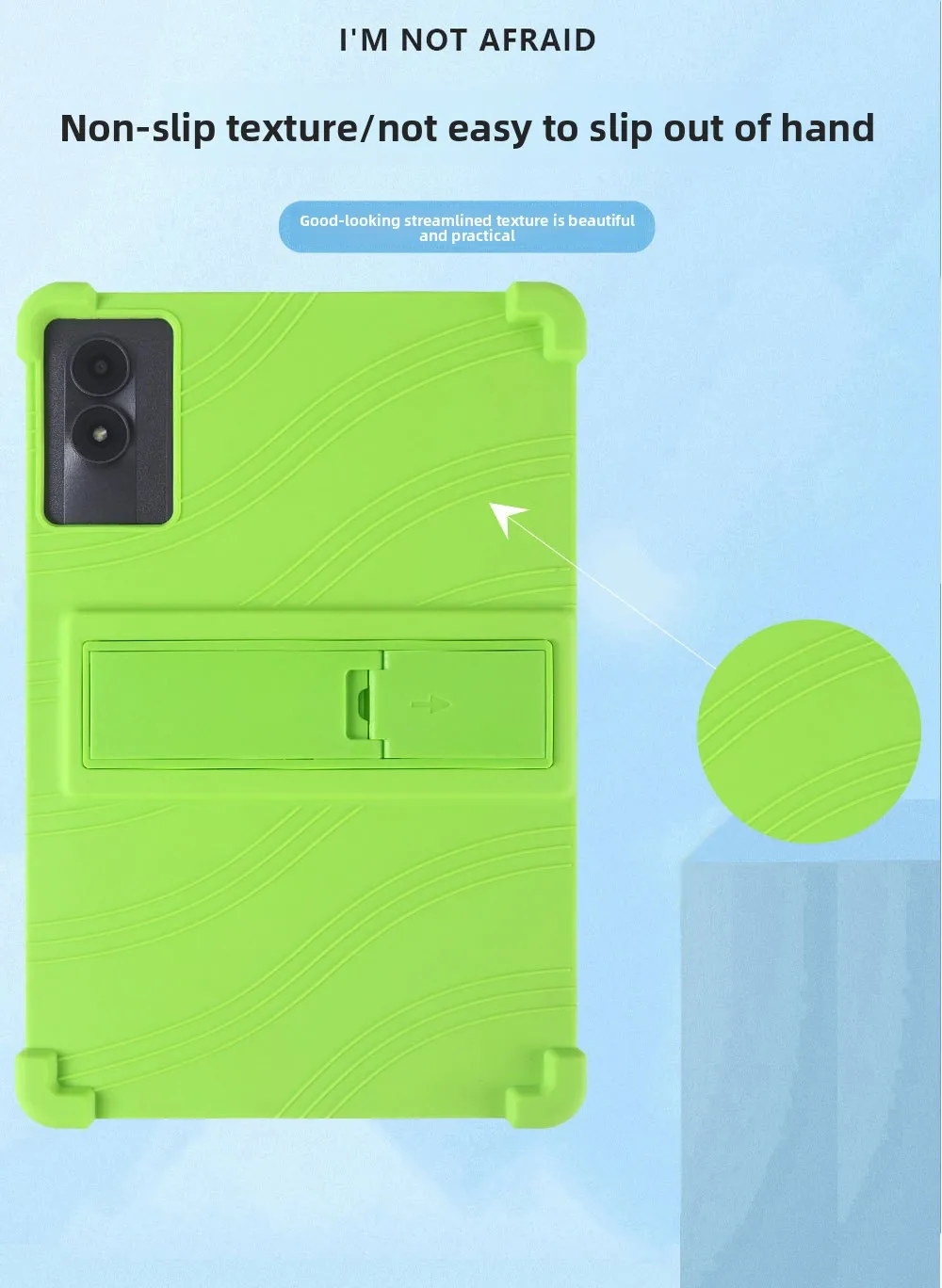 Für ZTE Nubia Pad SE 10,95 Zoll Tablet-Hülle, Silikon-Ganzkörper-Schutzhülle, Anti-Drop-Ständer, stoßfester Bumper – Detail 2