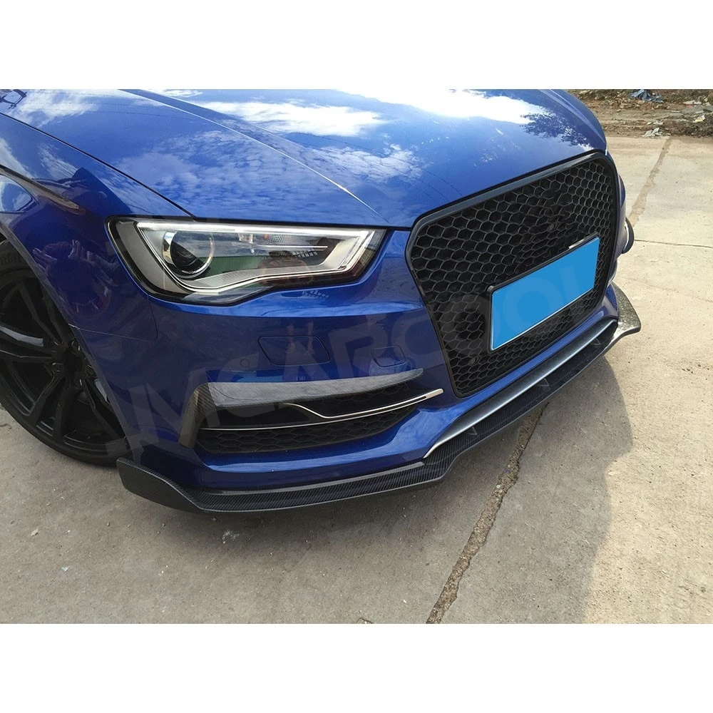 

Carbon Fiber Front Foglamp Eyelids Frame Trims Strips For Audi A3 S3 Sedan 2013-2016 Bumper Foglight FRP Decoration Accessories