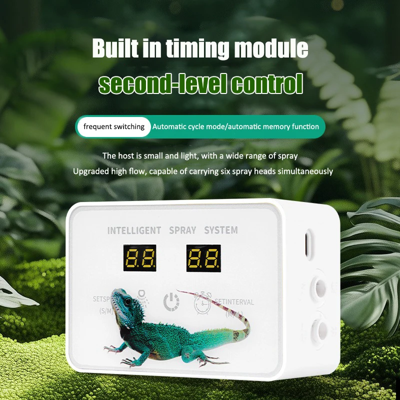 Reptile Intelligent Fogger Spray System Terrariums Humidifier Electronic Timer Automatic Mist Rainforest Sprinkler Control Kit