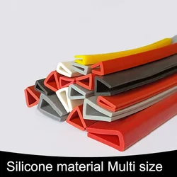 1/5/10M Silicone U-Type Edge Banding Strip Multicolor Rubber Car Door Protector Sealing Bar For Glass Metal Panel Anti-Collision