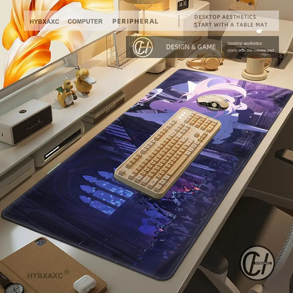 Popular Game Blue Archive Cute Misono Mika Non-Slip Rubber Mouse Pad Lock Edge Mouse Pad Game Play Mat For Notebook PC