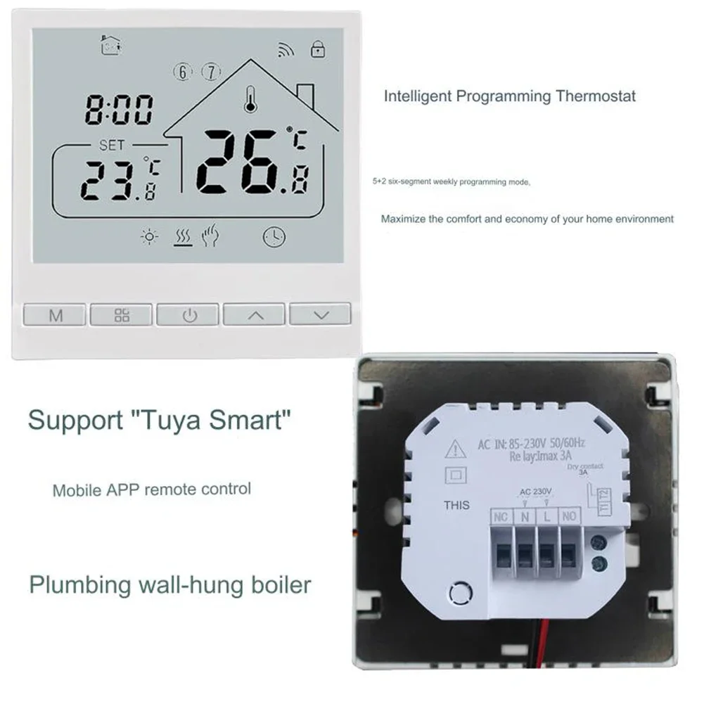 

TemperatureControler Thermostat 3A/16A/25A 86 * 86 * 37mm For Smart Home Life Phone Remote Control Remote Thermostat